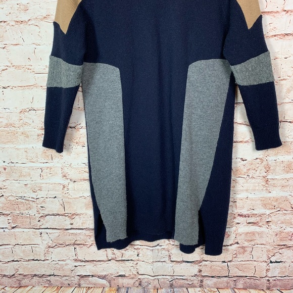 Celine Cashmere Wool Color Block Tunic Sweater - Picture 2 of 8